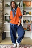 Big Softie Cap Sleeve Knit Top Aperol 